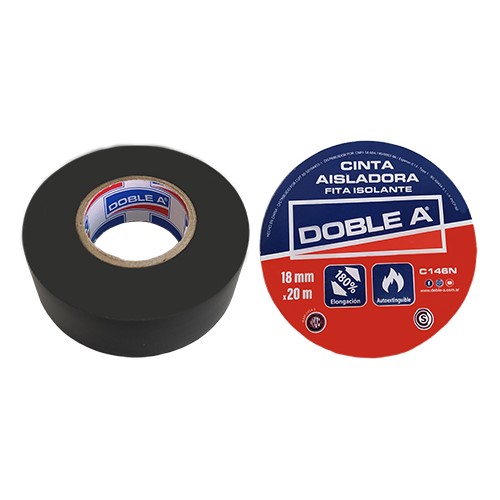 CINTA AISL PLAST X 18/20 MTS NEGRA