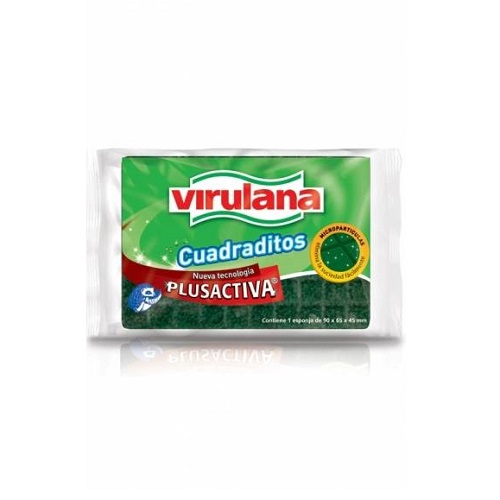 ESPONJA FIBRA VERDE-AMARILLA