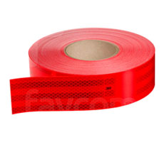 CINTA SEG REFLECTIVA ROLLO 7.5X20 MTS ROJO