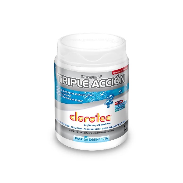 CLORO PASTILLA TRIPLE ACCION CLOROTEC X 5 UNIDADES