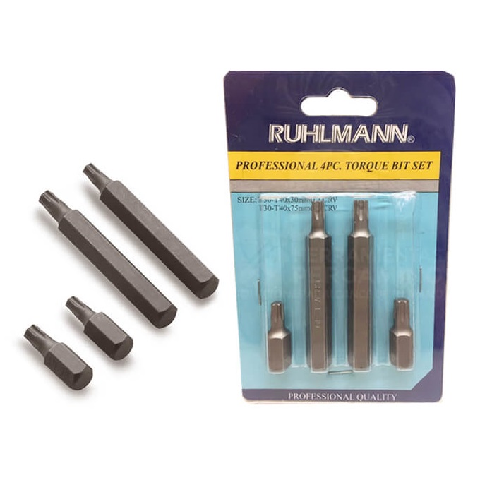 JGO PUNTA COMB RUHLMANN TORX 30/40 4 PZAS