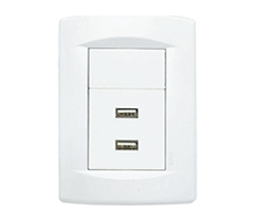 CONJ ARMADO TOMA USB PARED SICA