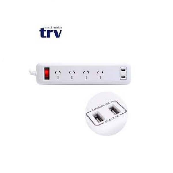 ZAPATILLA C/CABLE 4TM + 2 USB
