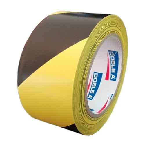 CINTA DEMARC PISO PVC 48MMX33M NEGRA/AMARILLA