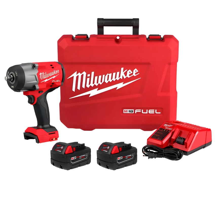 LLAVE IMPACTO BAT 18V 1/2 MILWAUKEE 2967-259A 1600NM C/CAR Y 2BAT MALET