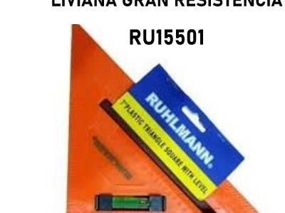 ESCUADRA PLASTICA 45 C/SOMBRERO Y NIVEL